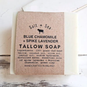 BLUE CHAMOMILE AND LAVENDER TALLOW SOAP