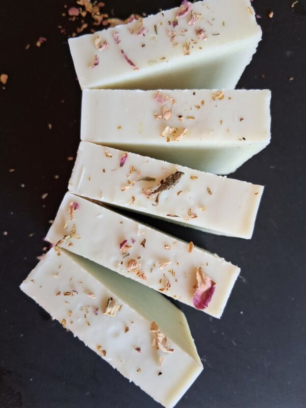 BLUE CHAMOMILE AND LAVENDER TALLOW SOAP - Image 3
