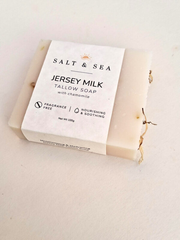 Jersey Milk Tallow Soap - with chamomile 100g - Image 6