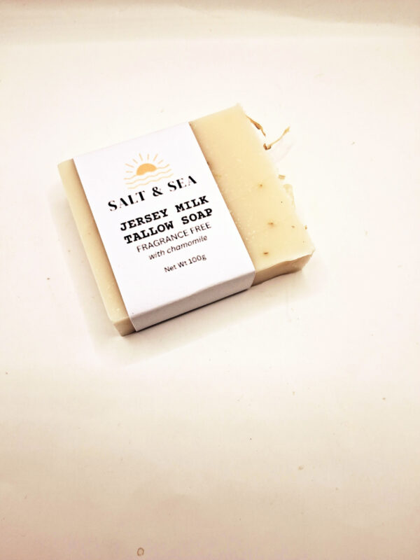 Jersey Milk Tallow Soap - with chamomile 100g - Image 2