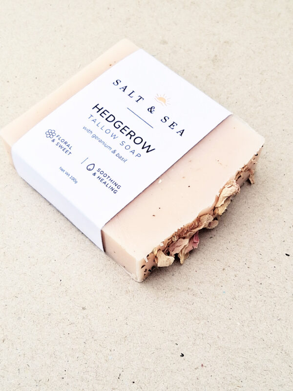 hedgerow soap with geranium and basil