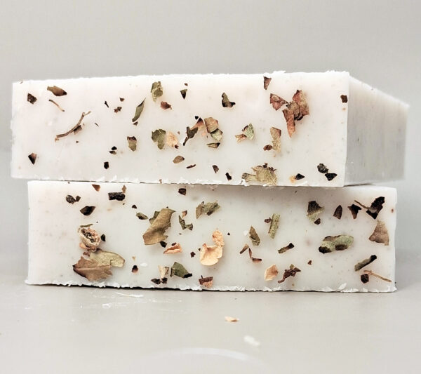 lavender and mint tallow soap with bentonite clay