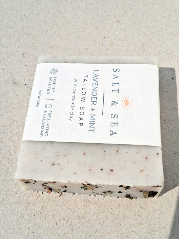 LAVENDER + GARDEN MINT TALLOW SOAP - Image 4