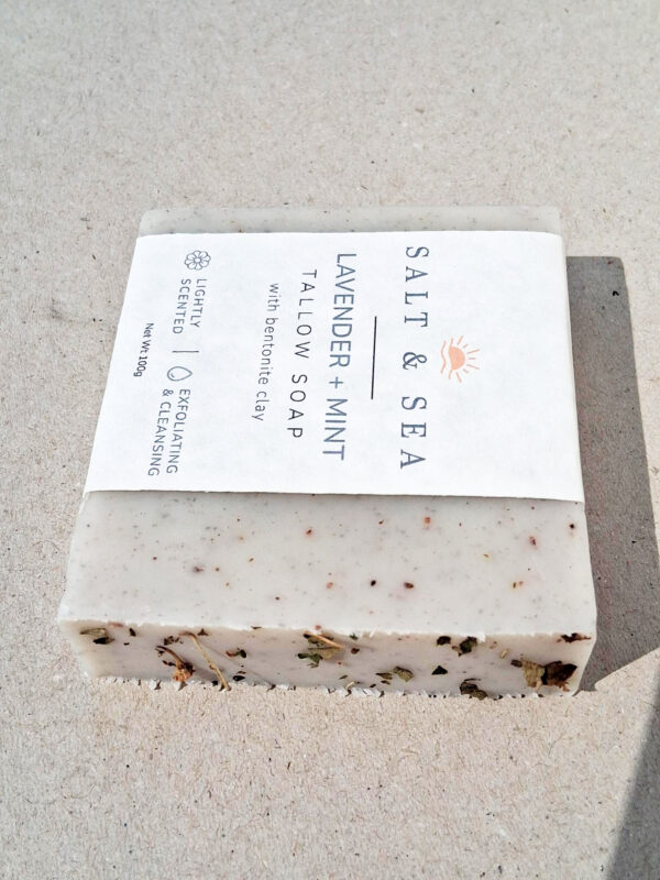 LAVENDER + GARDEN MINT TALLOW SOAP - Image 6