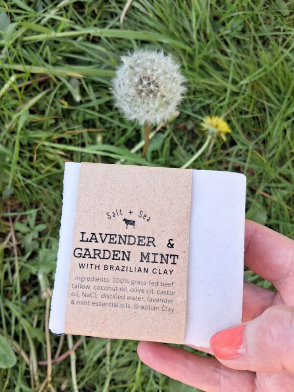 lavender and garden mint tallow soap