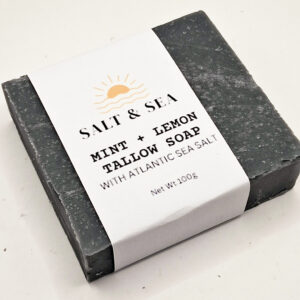 mint and lemon soap with sea salt