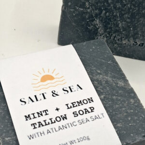 mint and lemon soap with sea salt