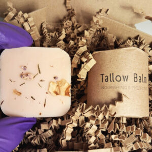 pink clay soap with basil & lemon with citrus balm